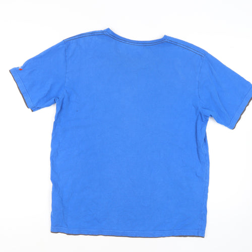 Peter Storm Men's Blue Cotton Crew Neck T-Shirt L