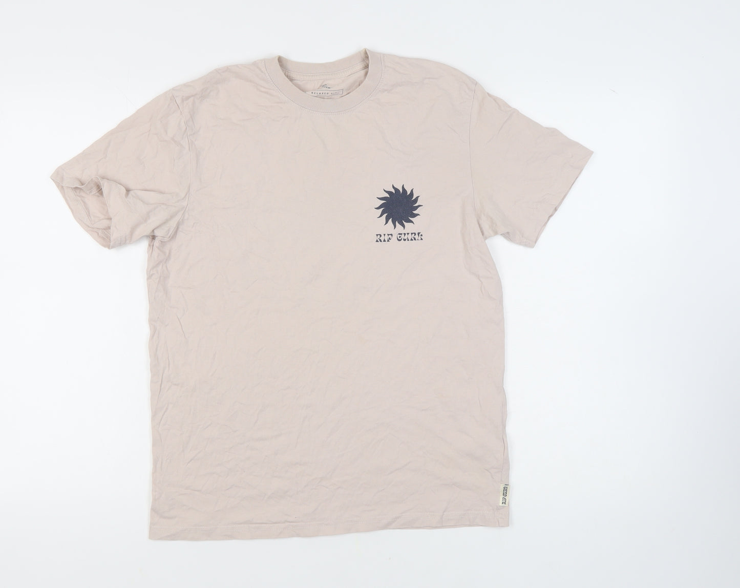 Rip Curl Men's Beige Graphic Print T-Shirt Size S