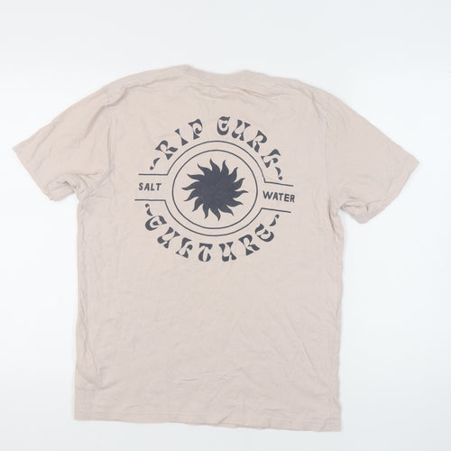 Rip Curl Men's Beige Graphic Print T-Shirt Size S