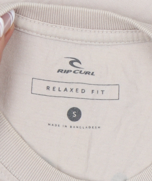 Rip Curl Men's Beige Graphic Print T-Shirt Size S
