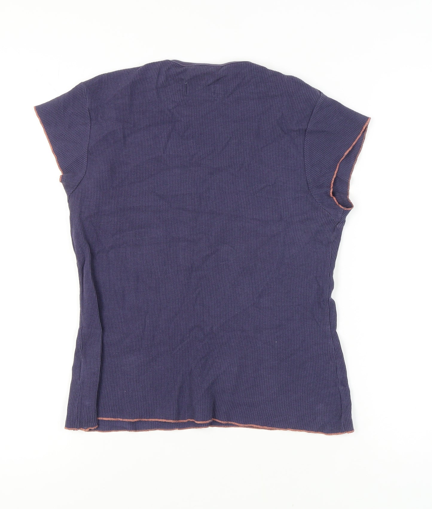 Toast Women's Blue Cotton Crew Neck T-Shirt Size 14