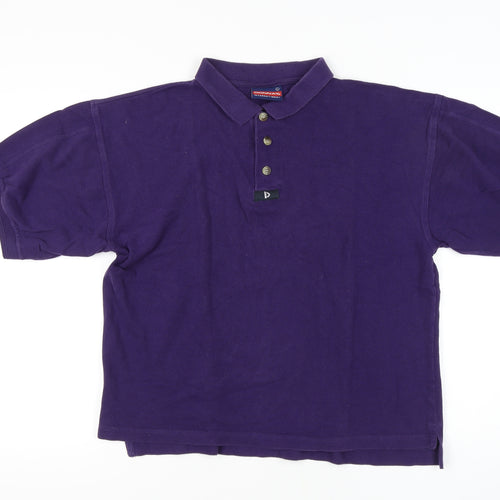 Donnay Men's Purple Cotton Polo Shirt Large