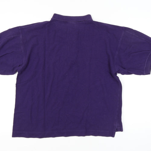 Donnay Men's Purple Cotton Polo Shirt Large