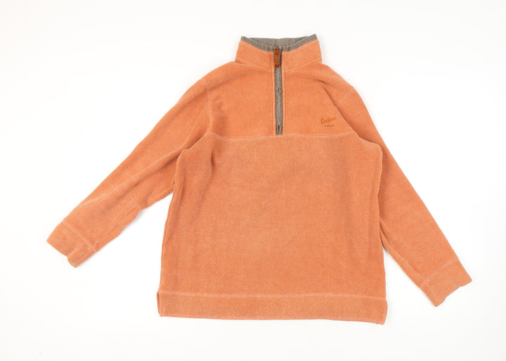 Cotton Traders Men's Orange Corduroy Pullover, Size S