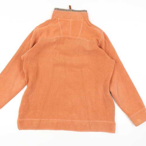 Cotton Traders Men's Orange Corduroy Pullover, Size S