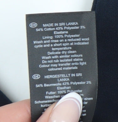 Hobbs Women's Blue Straight-Leg Trousers Size 14