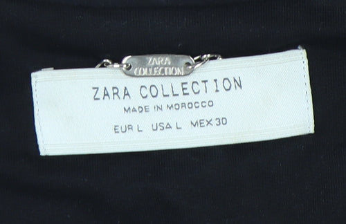 Zara Women's Black L Blazer, Slim Fit, Workwear