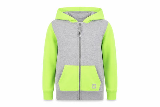 Front view of Converse unisex kids grey full zip hoodie - 10-12 years