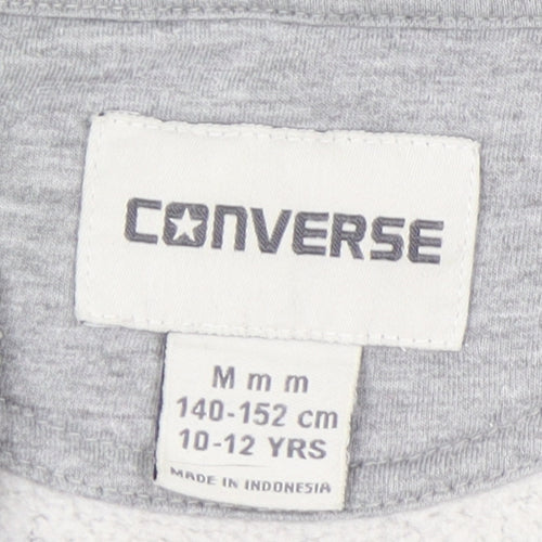 Converse Unisex Kids Grey Full Zip Hoodie - 10-12 Years