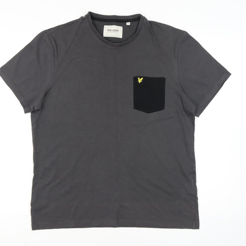 Lyle & Scott Men’s Grey Cotton T-Shirt, Size L