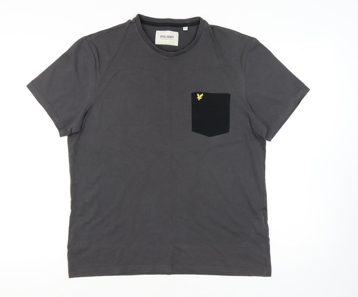 Lyle & Scott Men’s Grey Cotton T-Shirt, Size L