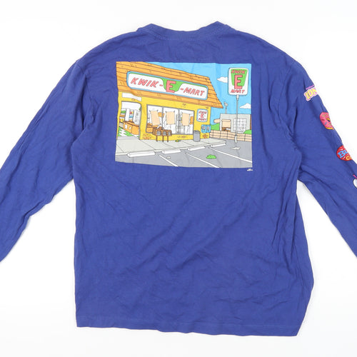 The Simpsons Blue Long Sleeve T-Shirt, Size S
