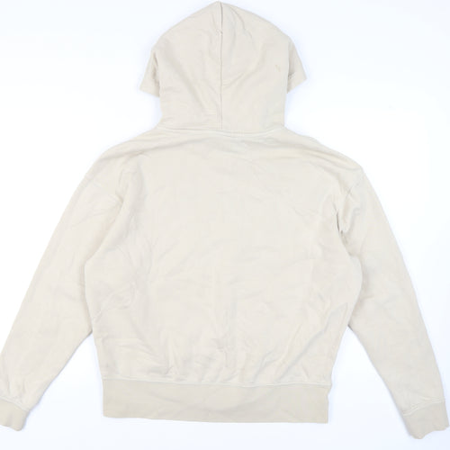 Nike Unisex Beige Hoodie - Small Cotton Blend