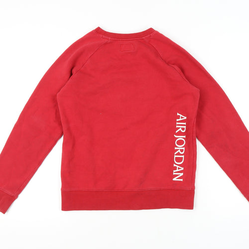 Nike Boys Red Sweatshirt 12-13 Yrs Graphic Print Casual