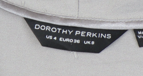 Dorothy Perkins Women's Grey Mid-Length Coat UK 8