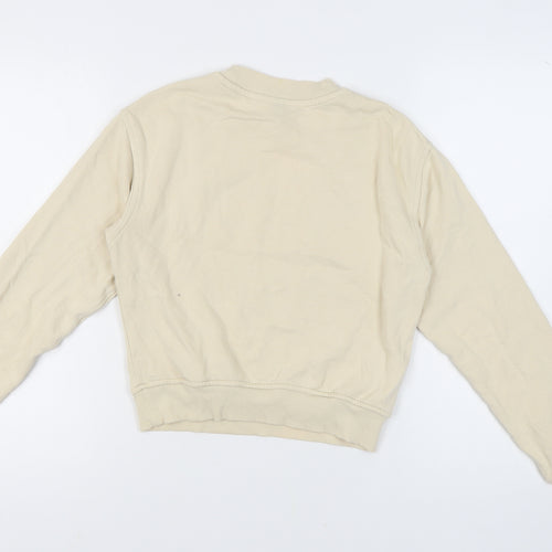 H&M Beige Women's XXS Pullover Sweatshirt