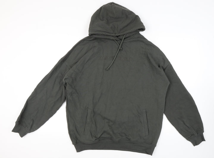MP Men's Green Hoodie M with Logo and Pockets
