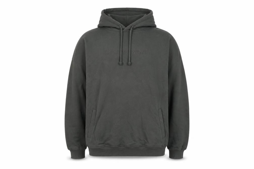 Front view of Myprotein Men's Green Hoodie M with Logo and Pockets