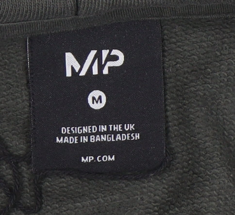 MP Men's Green Hoodie M with Logo and Pockets