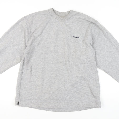 Reebok Grey Unisex Pullover Sweatshirt Size 12