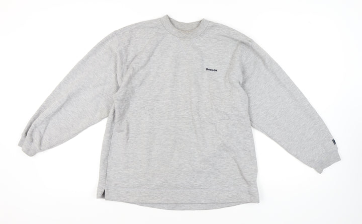 Reebok Grey Unisex Pullover Sweatshirt Size 12