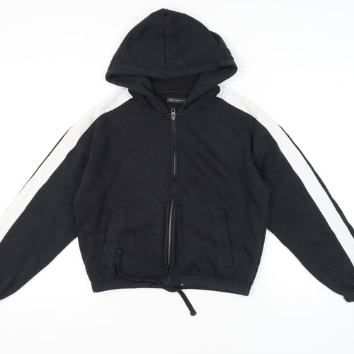 French Connection Women's Full Zip Black Hoodie Size S
