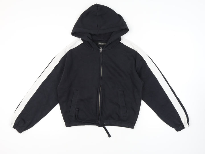 French Connection Women's Full Zip Black Hoodie Size S