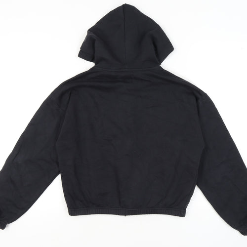 French Connection Women's Full Zip Black Hoodie Size S