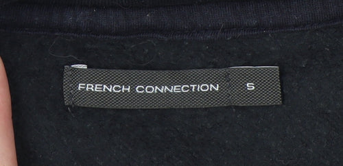 French Connection Women's Full Zip Black Hoodie Size S