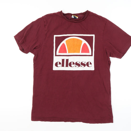 Ellesse Men's Red S T-Shirt, Graphic Logo, Sports Style