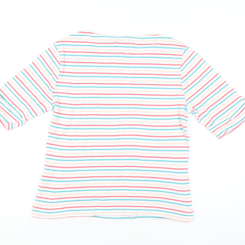 Crew Clothing Women's Multicoloured Striped Top Size 12