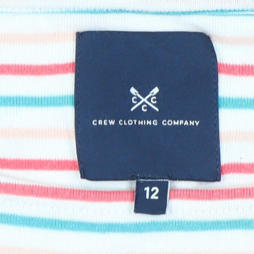 Crew Clothing Women's Multicoloured Striped Top Size 12