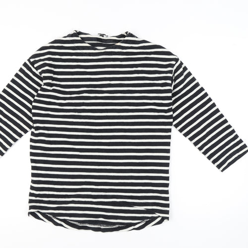 Kin Women's Black Stripe T-Shirt XS, Crew Neck