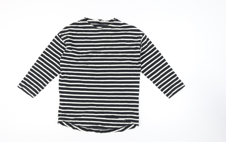 Kin Women's Black Stripe T-Shirt XS, Crew Neck