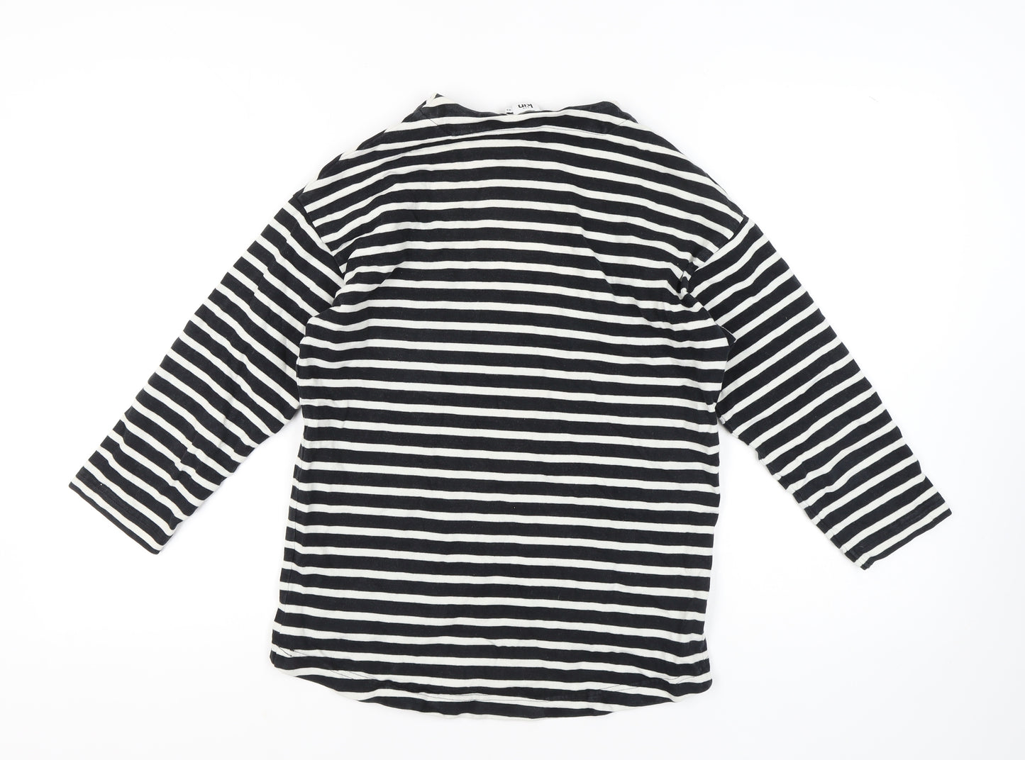 Kin Women's Black Stripe T-Shirt XS, Crew Neck