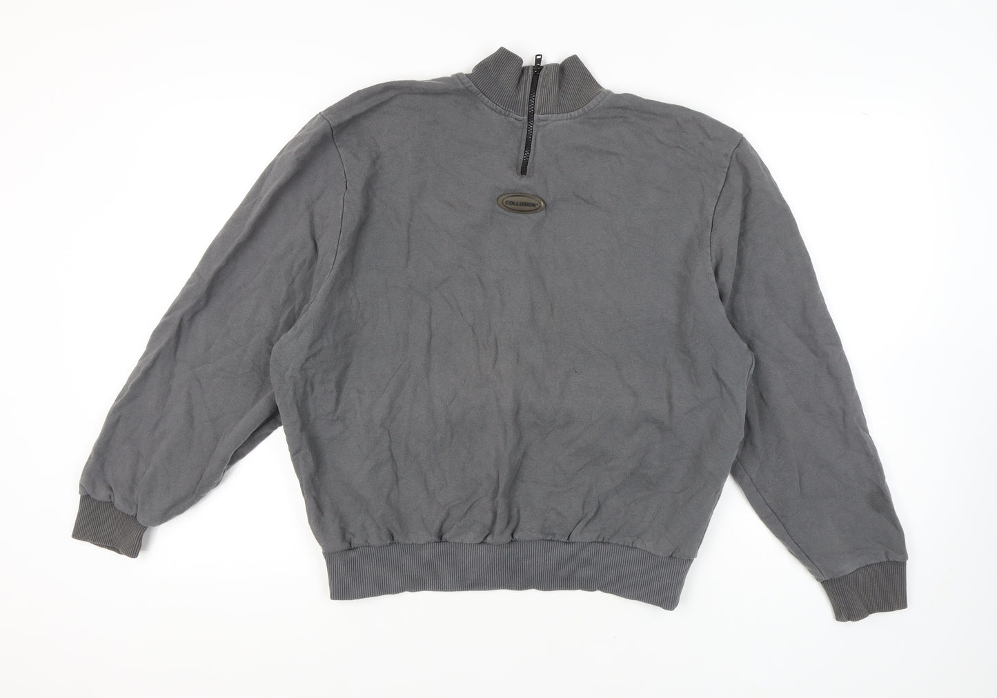 Collusion Men's Grey Full Zip XL Sweatshirt