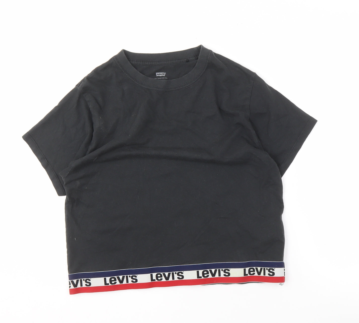 Levi's Women's Black Crew Neck T-Shirt, 2XS, Casual