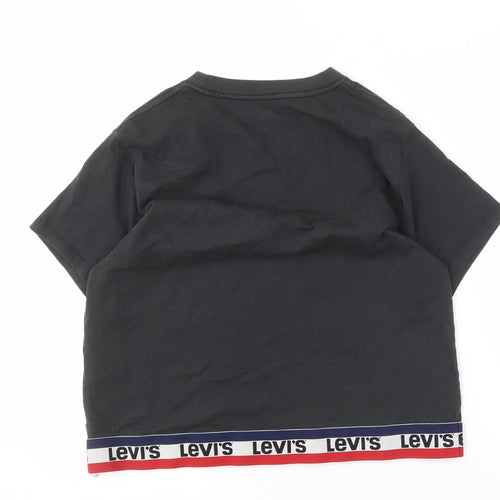 Levi's Women's Black Crew Neck T-Shirt, 2XS, Casual