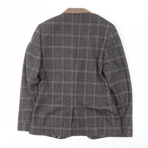 Next Boys Grey Checked Blazer - Size 14 Years, Smart Slim Fit