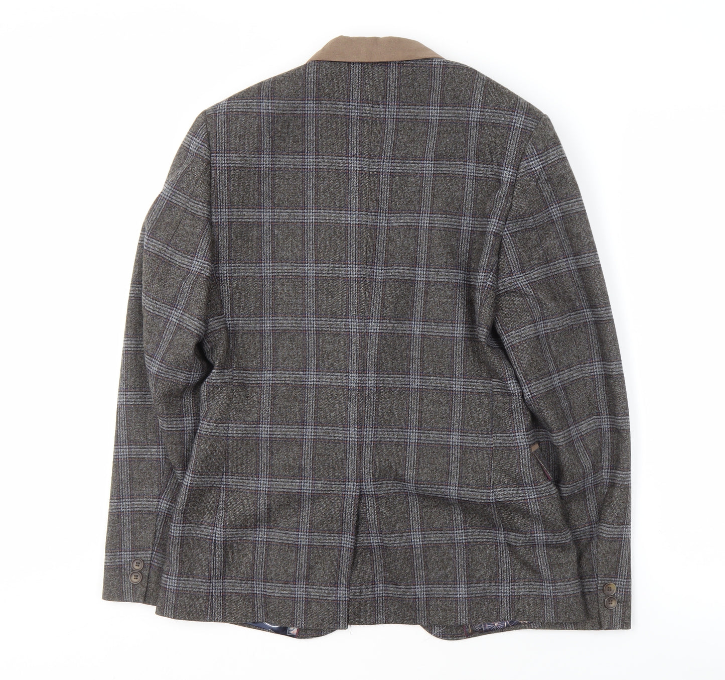 Next Boys Grey Checked Blazer - Size 14 Years, Smart Slim Fit
