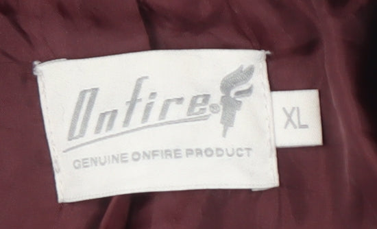 Onfire Men's Black Wool Coat XL Mid-Length