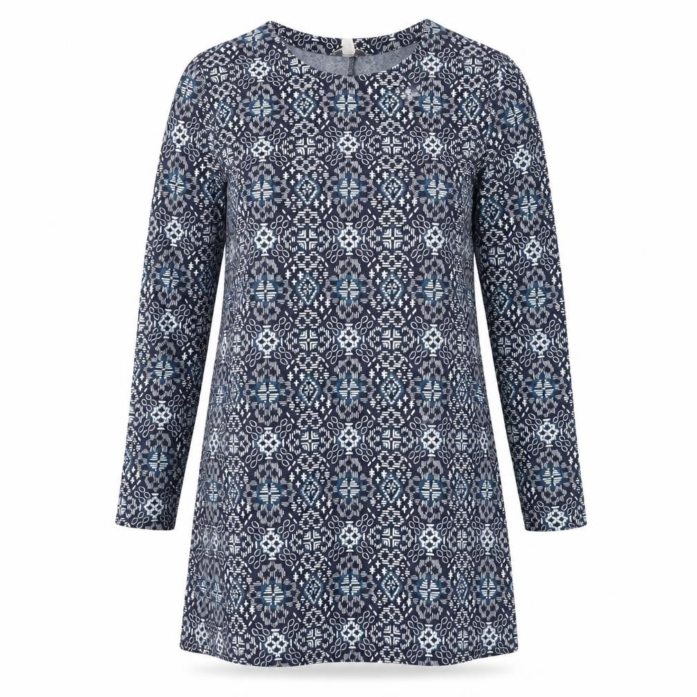 Front view of Seasalt Cornwall Women's Geometric Tunic Dress