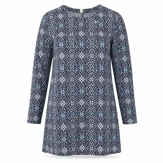 Front view of Seasalt Cornwall Women's Geometric Tunic Dress