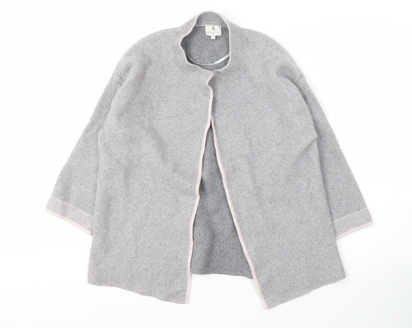 benedetta.b Women's Grey Cardigan XL 3/4 Sleeve