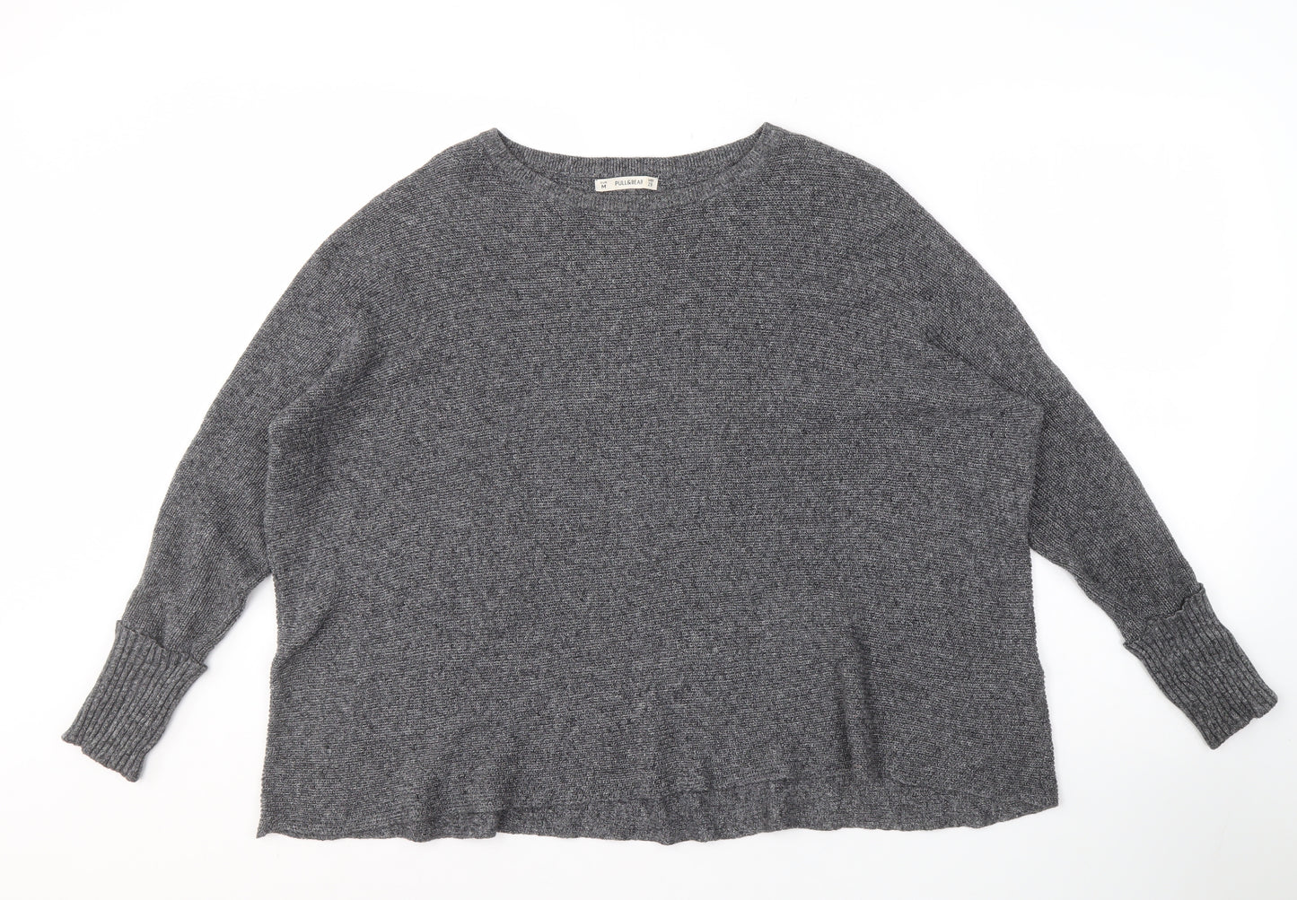 Pull & Bear Women's Grey Knit Pullover Jumper M