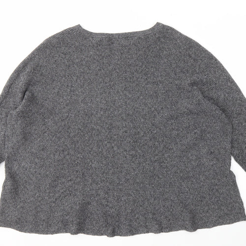 Pull & Bear Women's Grey Knit Pullover Jumper M