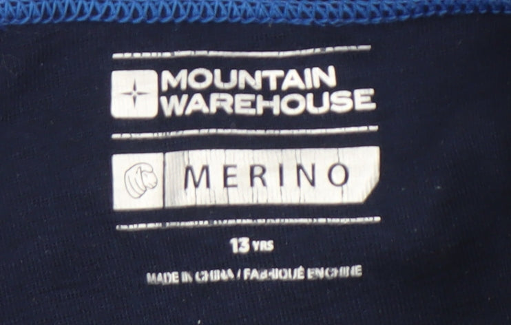 Mountain Warehouse Boys Blue Merino Wool Leggings Size 13Y