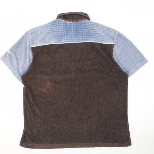 Lee Cooper Men's Brown Blue Polo Shirt Size L