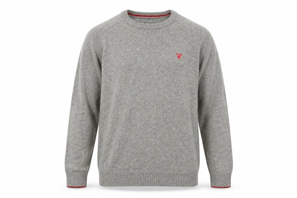 Front view of American Eagle Men's Grey XL jumper