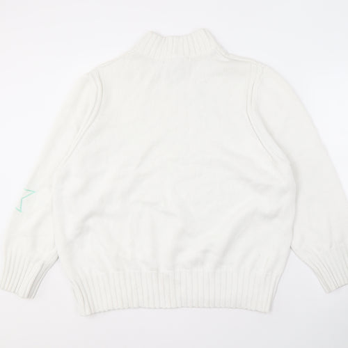 Next Women's White High Neck Star Pullover Jumper XL